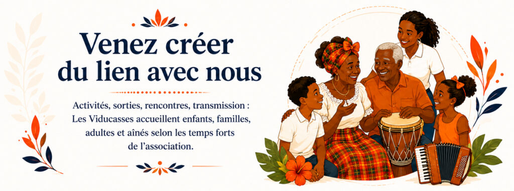 Appel à l'action en infographie pour rejoindre l'association Les Viducasses